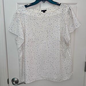 Ann Taylor Confetti Print Blouse | XL
